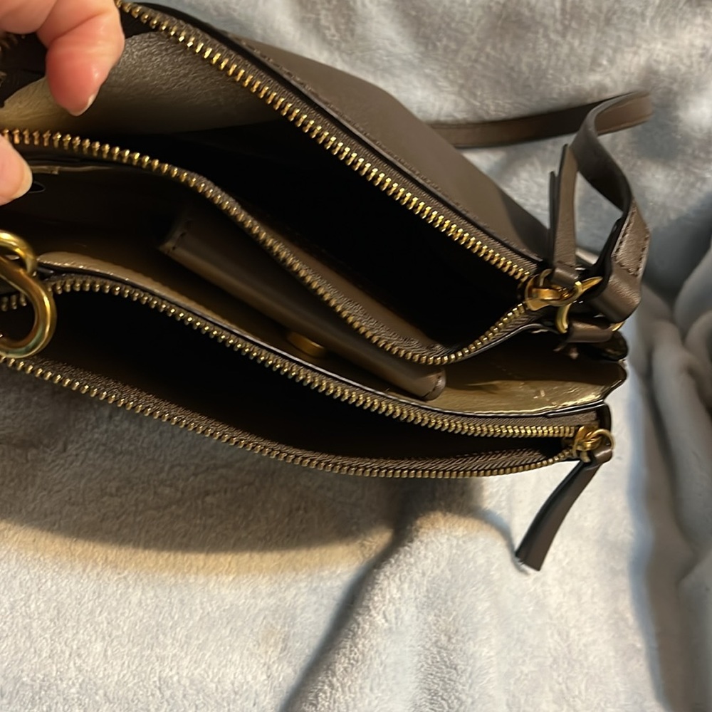 Nine West Purse Brown Leather 10x8x2 - Picture 4 of 5